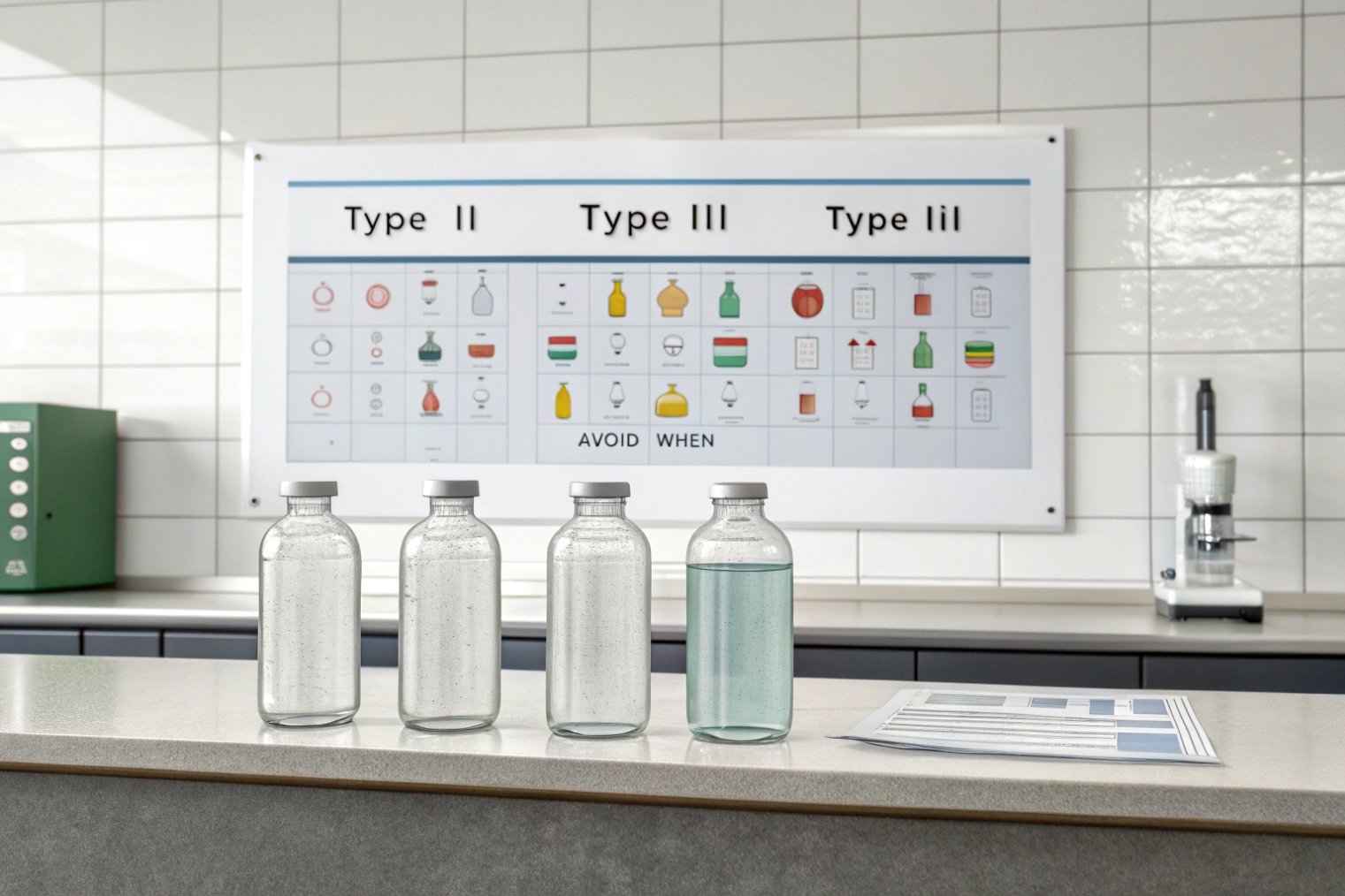Display boards showing aluminum closures and crown finishes for glass bottle packaging