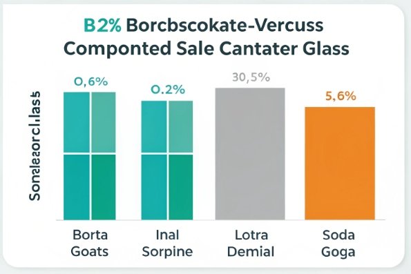 Chart comparing borosilicate versus soda lime glass composition percentages for packaging selection