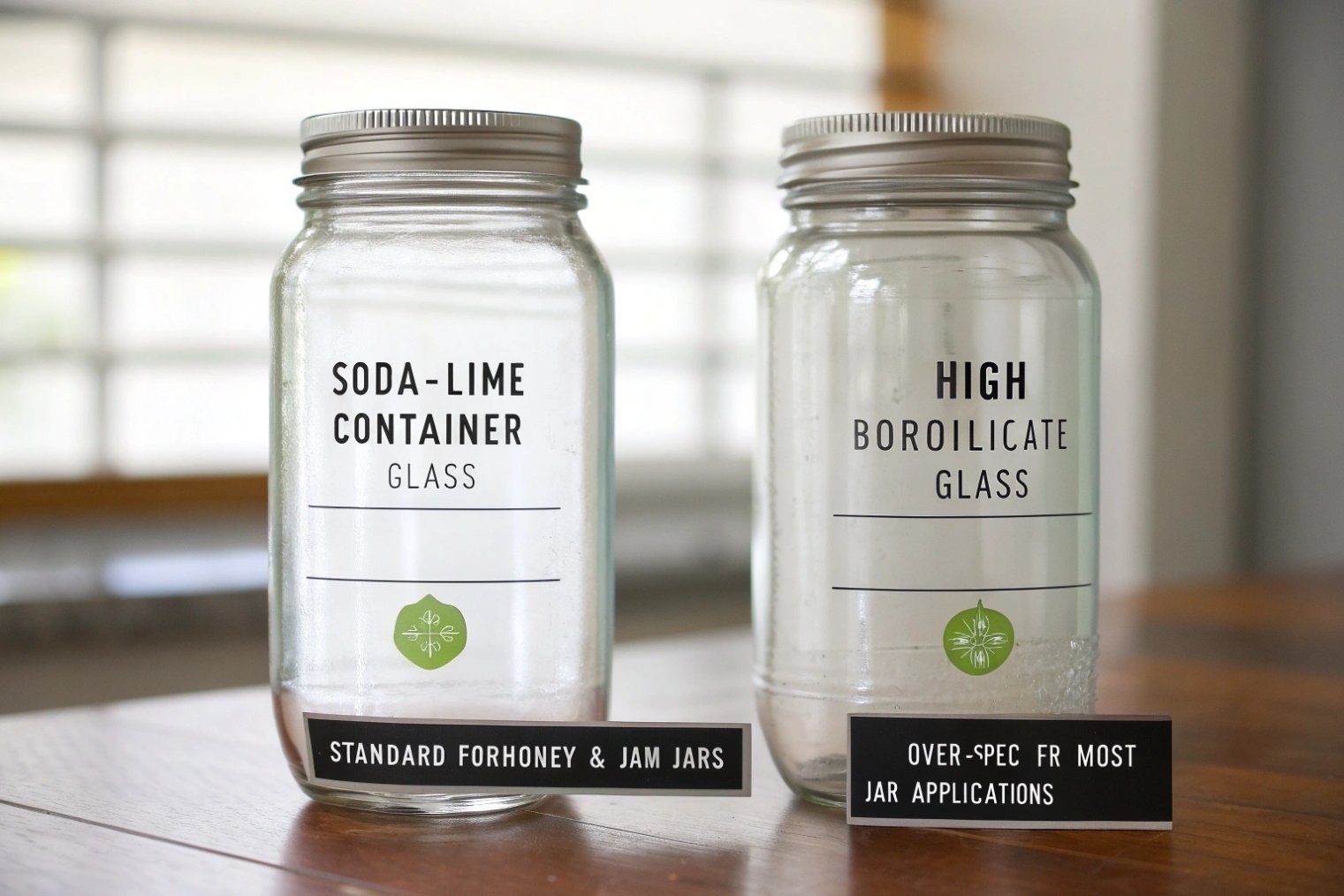 Comparison of soda-lime and high borosilicate glass jars for food packaging