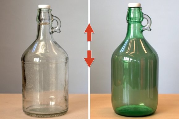 Clear vs Green Glass Growler FuSenglass