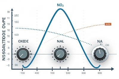 Process curve chart with oxide NAL and NA controls for glass batch optimization