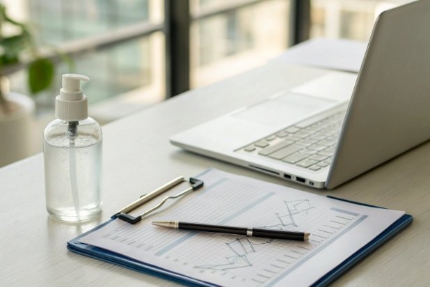 Glass Pump Bottle Office Desk FuSenglass