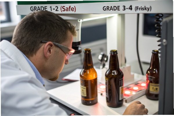 Bottle quality inspection, grading for defects