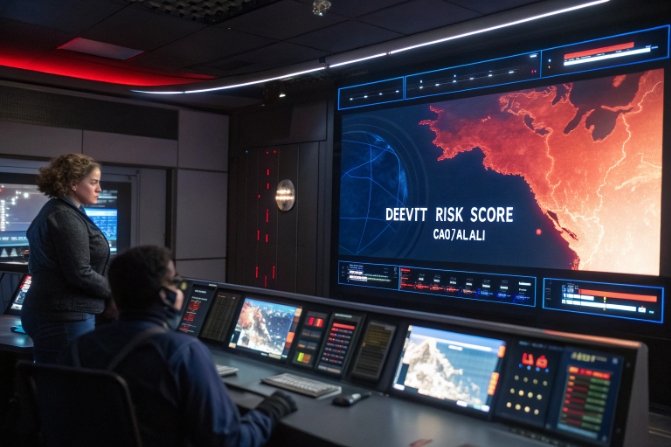 Control room monitoring devitrification risk score based on CaO and alkali levels.
