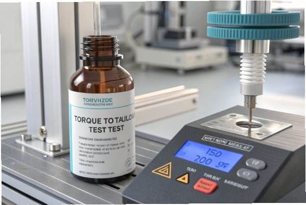 Torque Test Equipment Bottle subjected to torque-to-torque test with equipment monitoring pressure and temperature