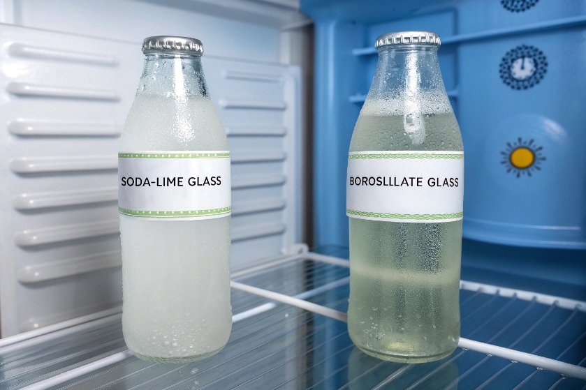 Soda-lime versus borosilicate glass bottles compared in refrigerator condensation test