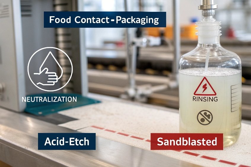 Neutralizing and rinsing glass bottles