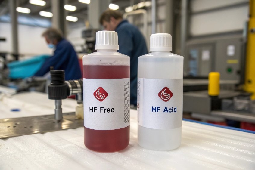 HF acid and free chemicals for cleaning