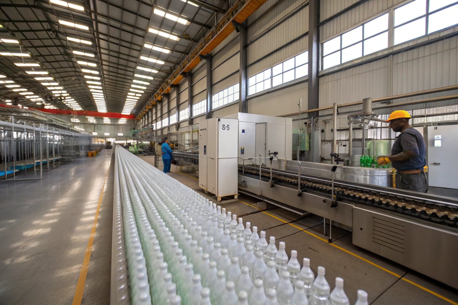 Automated glass bottle production line